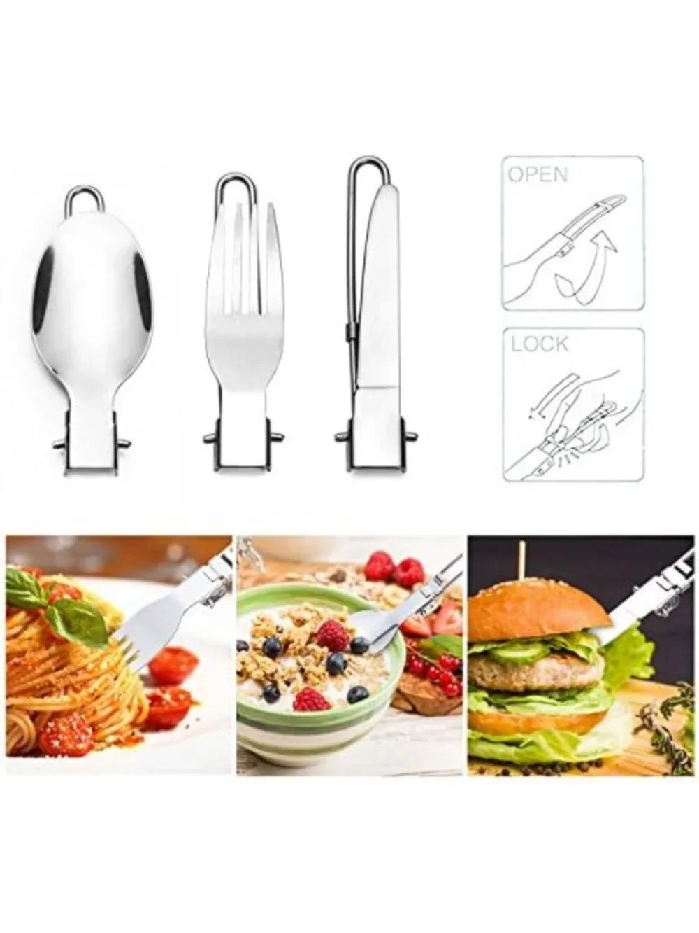 Portable Camping Cookware Set with 1.2L & 0.6L Pots, Lightweight Stove for